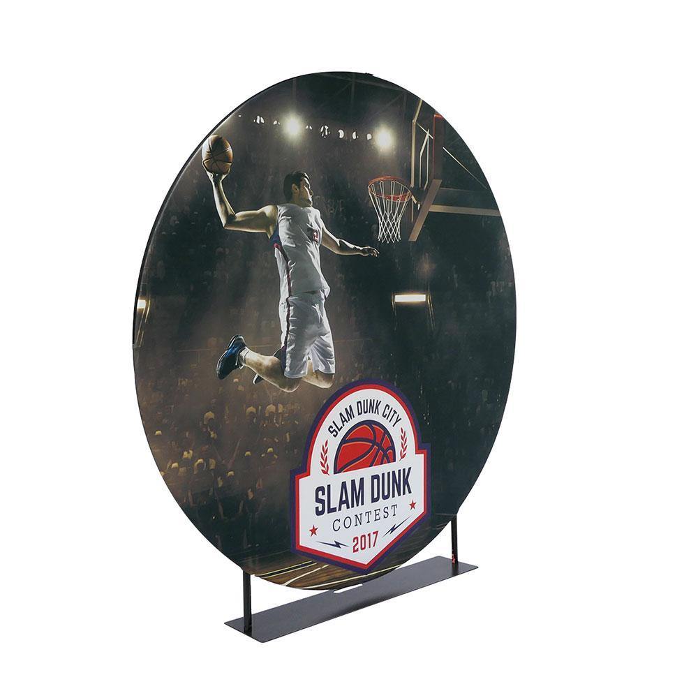 7 ft. EZ Extend® Circle Displays — Single Sided Graphic Only with White Back Fabric